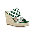 thumbnail image 1 of BLISSFUL STEP Women's Polka Dots Platform Espadrille Wedge Heels Sandals, 1 of 7