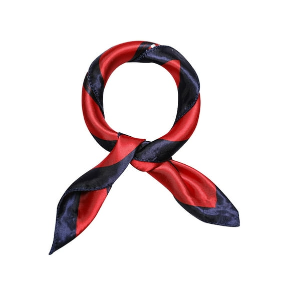 INSPIRE CHIC Women's Square Kerchief Floral Leopard Polka Dots Striped Print Neck Scarf Shawl Red 19.68 x 19.68''