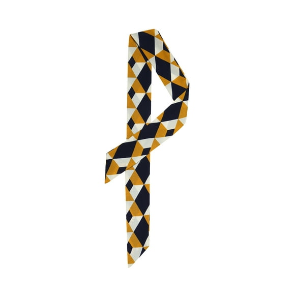 INSPIRE CHIC Women's Elegant Skinny Pointed Double-Sided Leisure Scarves Yellow