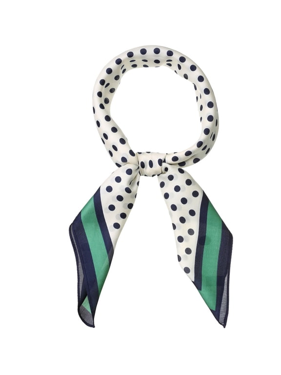 70cm Polka Dots Square Scarf Neck Scarves Kerchief Neckerchief Headband for Women's Halloween Navy Blue Green 27.56*27.56"(L*W)