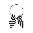 thumbnail image 1 of INSPIRE CHIC Women's Pre-Tied Adjustable Bowknot Striped Uniform Bowtie 4.33" x 5.51" Black White, 1 of 5