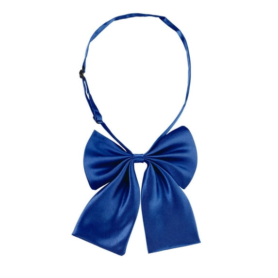 INSPIRE CHIC Women's Pre-Tied Bowknot Bow Tie Adjustable Strap Bowtie Solid Color One Size Royal Blue