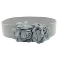 thumbnail image 1 of Allegra K Women's Press Stud Buckle Chiffon Flower Decor Cinch Belt, 1 of 1