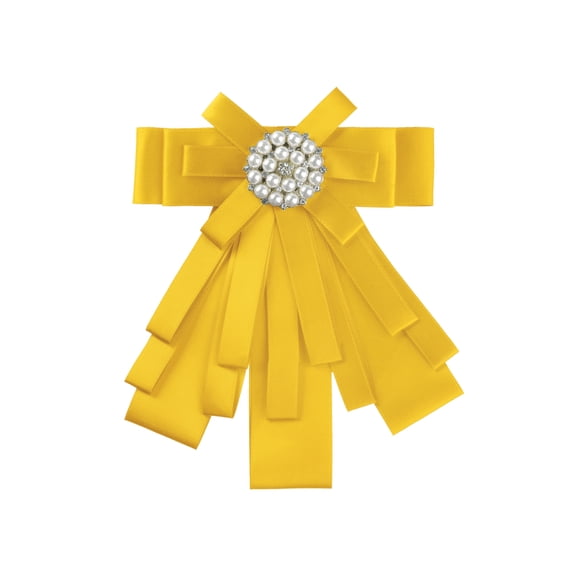 INSPIRE CHIC Women's Pretied Pin Brooch Ribbon Bowknot Party Bow Tie with Beads