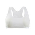 thumbnail image 1 of INSPIRE CHIC Women's Pullover Wire Free Racerback Removable Pads Bra White, 1 of 6