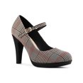 thumbnail image 1 of BLISSFUL STEP Women's Pump Plaid Platform Stiletto Heels Pumps Brown 8, 1 of 7