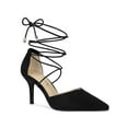 thumbnail image 1 of BLISSFUL STEP Women's Pumps Stilettos Heels Pointed Toe Lace up Pumps Black 11, 1 of 7