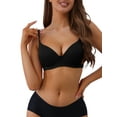 thumbnail image 1 of INSPIRE CHIC Women's Push-Up Minimizers Bra Adjustable Straps Solid Underwired Bra 38B Black, 1 of 5