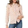 thumbnail image 1 of Allegra K Women's Relax Long Sleeve Button Up Floral Shirts, 1 of 6