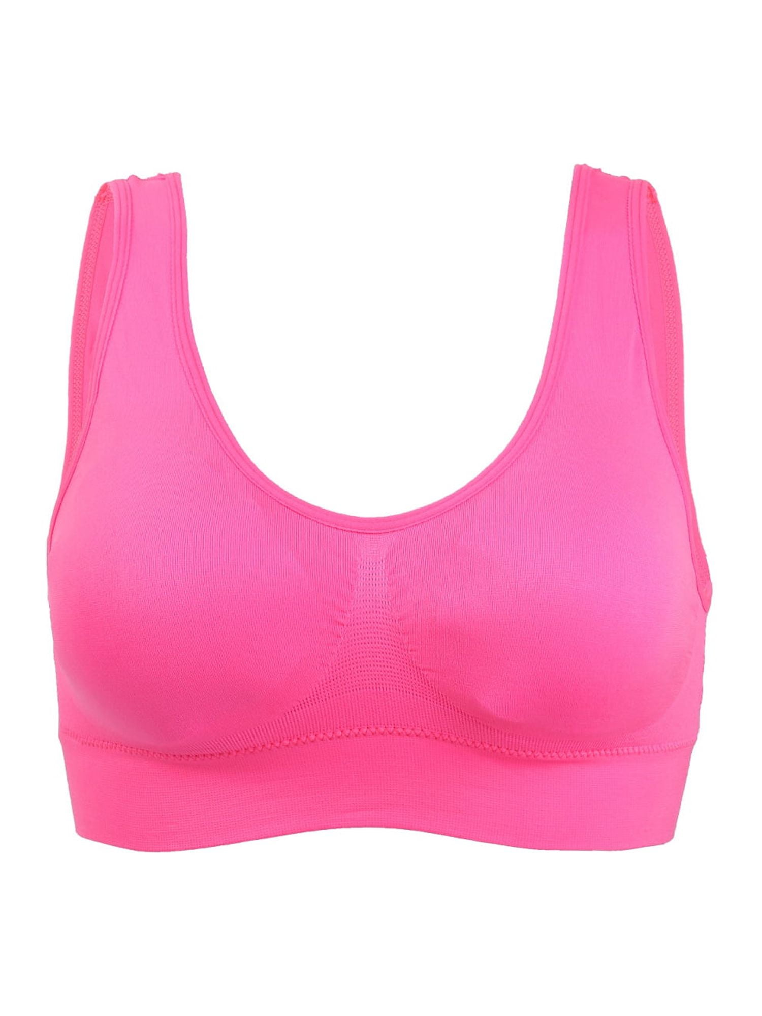 Allegra K Women's Removable Pads Seamless Wirefree Sleep Vest Tops Bra