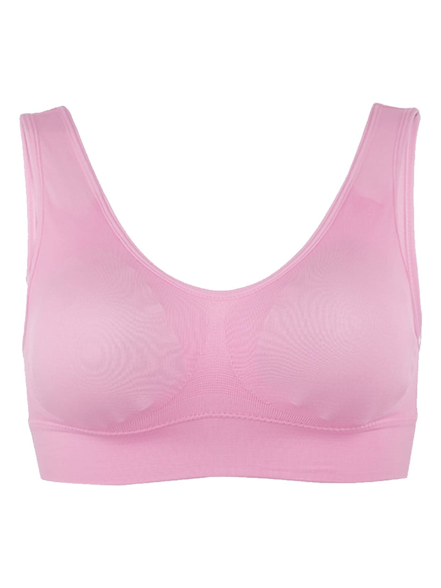 Allegra K Women's Removable Pads Seamless Wirefree Sleep Vest Tops Bra