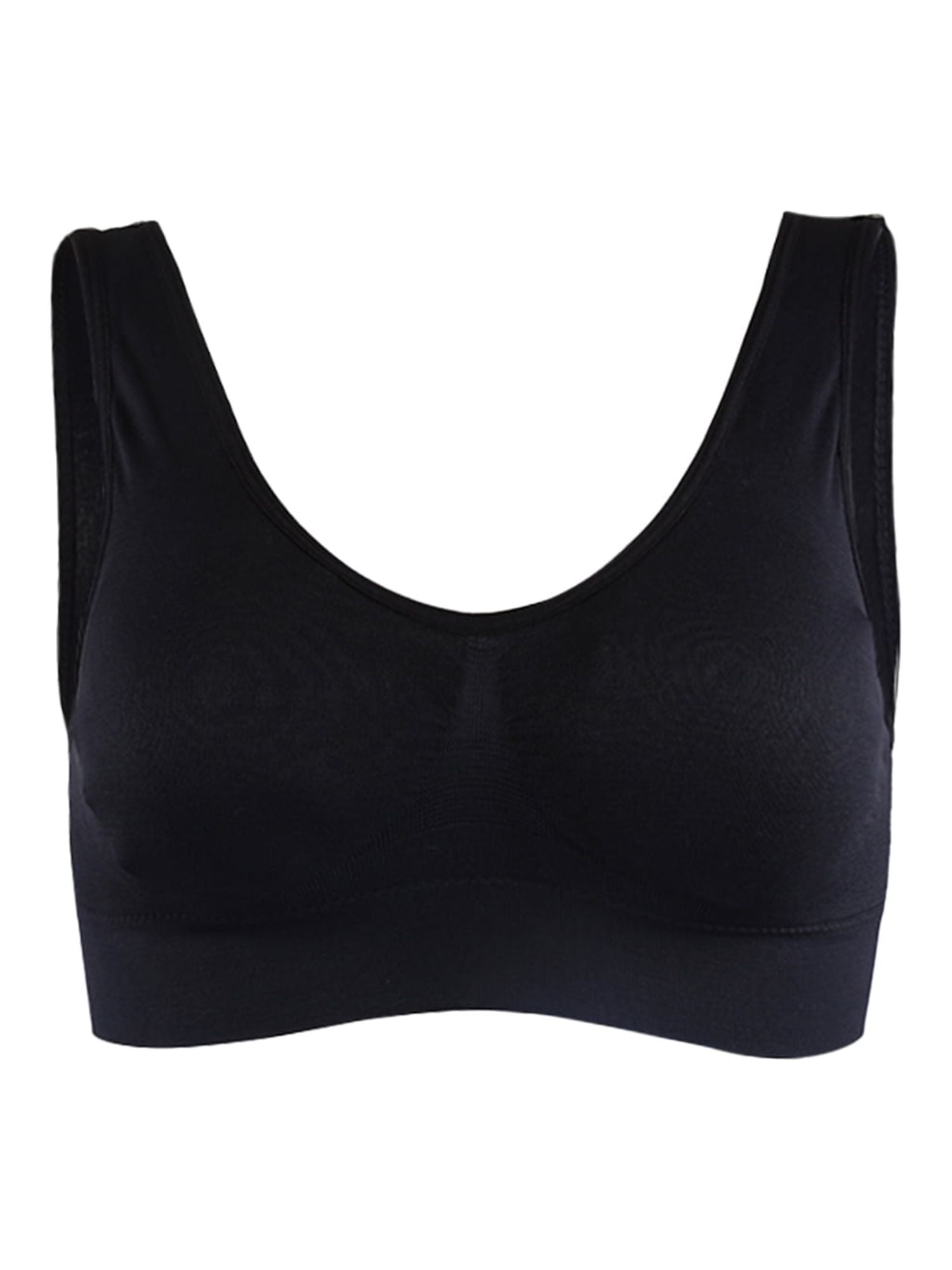 Allegra K Women's Removable Pads Seamless Wirefree Sleep Vest Tops Bra