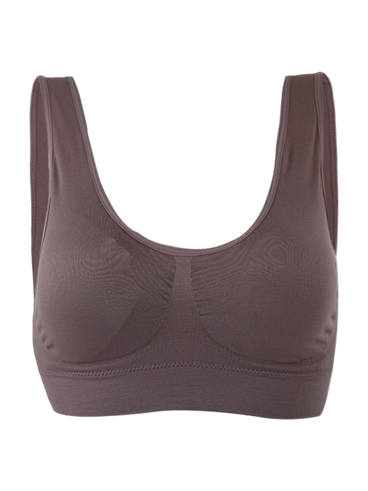 Allegra K Women's Removable Pads Seamless Wirefree Sleep Vest Tops Bra