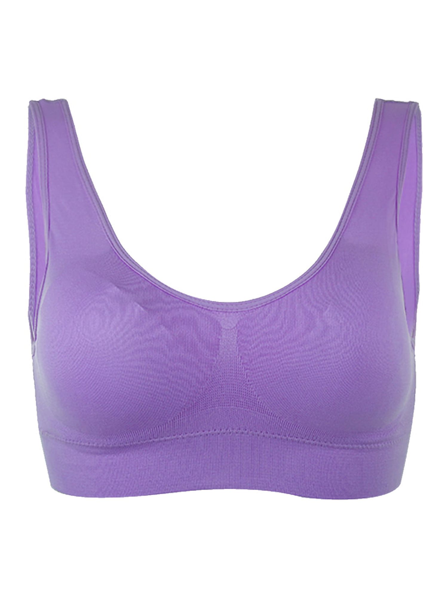 Allegra K Women's Removable Pads Seamless Wirefree Sleep Vest Tops Bra