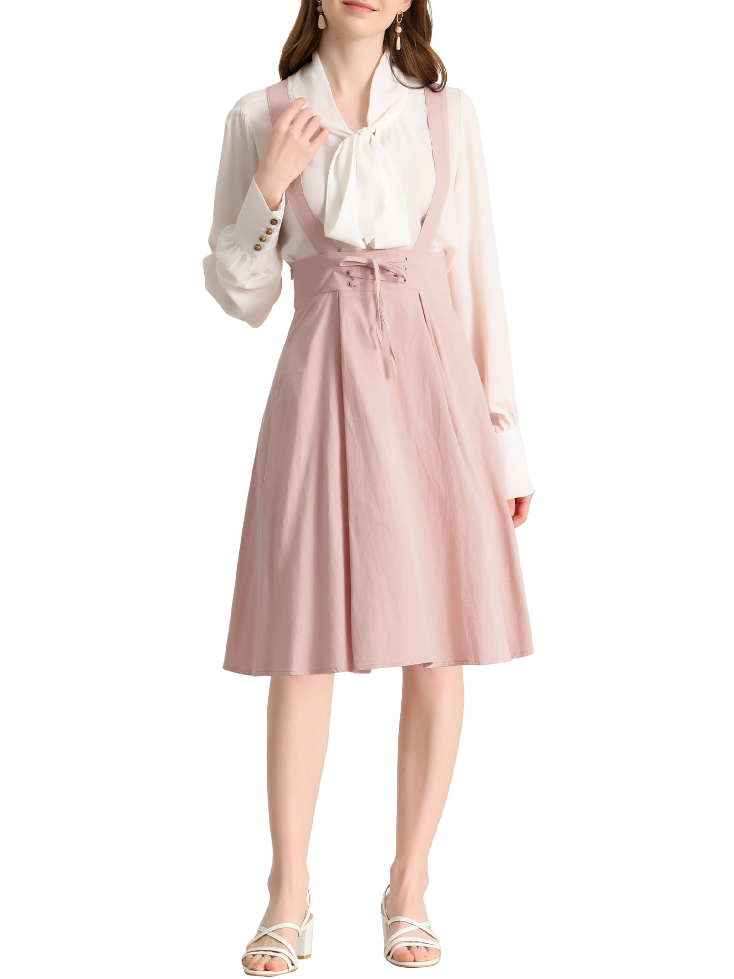 Printed Elastic Waist Band Long Skirt with Tassels in Pink Combo