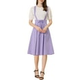 thumbnail image 1 of INSPIRE CHICWomen's Cute Suspender Skirt High Waist Overall Corset Skater Short Mini Skirt XL Violet, 1 of 6