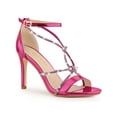 thumbnail image 1 of BLISSFUL STEP Women's Rhines Knot Strap Stiletto Heels Sandals Hot Pink 8.5, 1 of 8