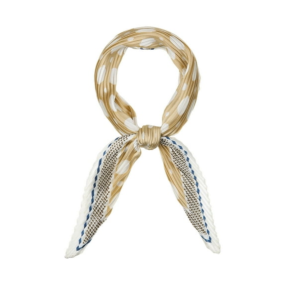 INSPIRE CHIC Women's Rhombus Handkerchief Polka Dots Bandana Hair Wrap Headband Apricot 102x45cm/40x18 inches(LxW)