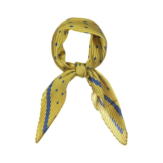 INSPIRE CHIC Women's Rhombus Handkerchief Polka Dots Bandana Hair Wrap Headband Dark Goldenrod 102x45cm/40x18 inches(LxW)