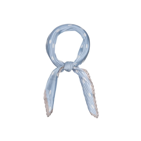 INSPIRE CHIC Women's Rhombus Handkerchief Polka Dots Bandana Hair Wrap Headband Light Blue