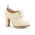 thumbnail image 1 of BLISSFUL STEP Women's Round Toe Platform Block High Heel Ankle Boots, 1 of 7