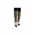 thumbnail image 1 of INSPIRE CHIC Women's Ruffled Cuff Over Knee Length Ribbed Knitted Leg Warmers Brown, 1 of 6