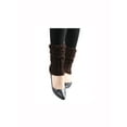 thumbnail image 1 of INSPIRE CHIC Women's Ruffled Cuff Over Knee Length Ribbed Knitted Leg Warmers Dark Brown-Printed, 1 of 6