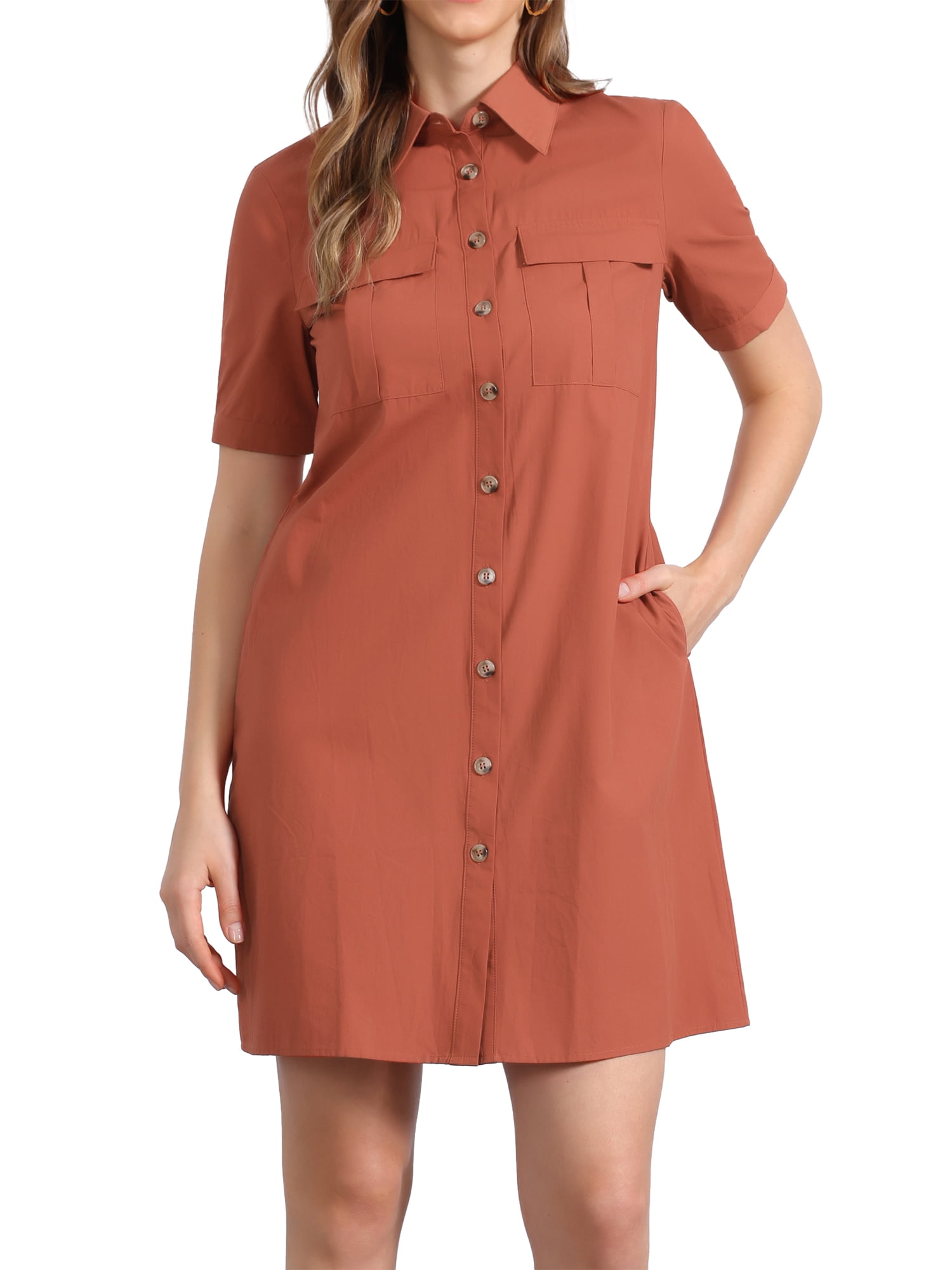 open lace back dress Paradisa St. Augustine Orange Cotton Belted Shirt Dress