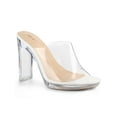 thumbnail image 1 of Allegra K Women's Sandals Block Heels Clear Platform Slides Sandals, 1 of 6