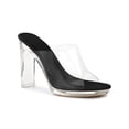 thumbnail image 1 of BLISSFUL STEP Women's Sandals Block Heels Clear Platform Slides Sandals, 1 of 8
