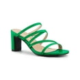thumbnail image 1 of BLISSFUL STEP Women's Sandals Block Heels Crisscross Strap Sandals, 1 of 8