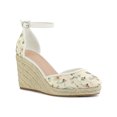 thumbnail image 1 of BLISSFUL STEP Women's Sandals Espadrille Lace Wedge Heels Platform Sandals, 1 of 7