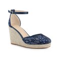 thumbnail image 1 of BLISSFUL STEP Women's Sandals Espadrille Lace Wedge Heels Platform Sandals, 1 of 8