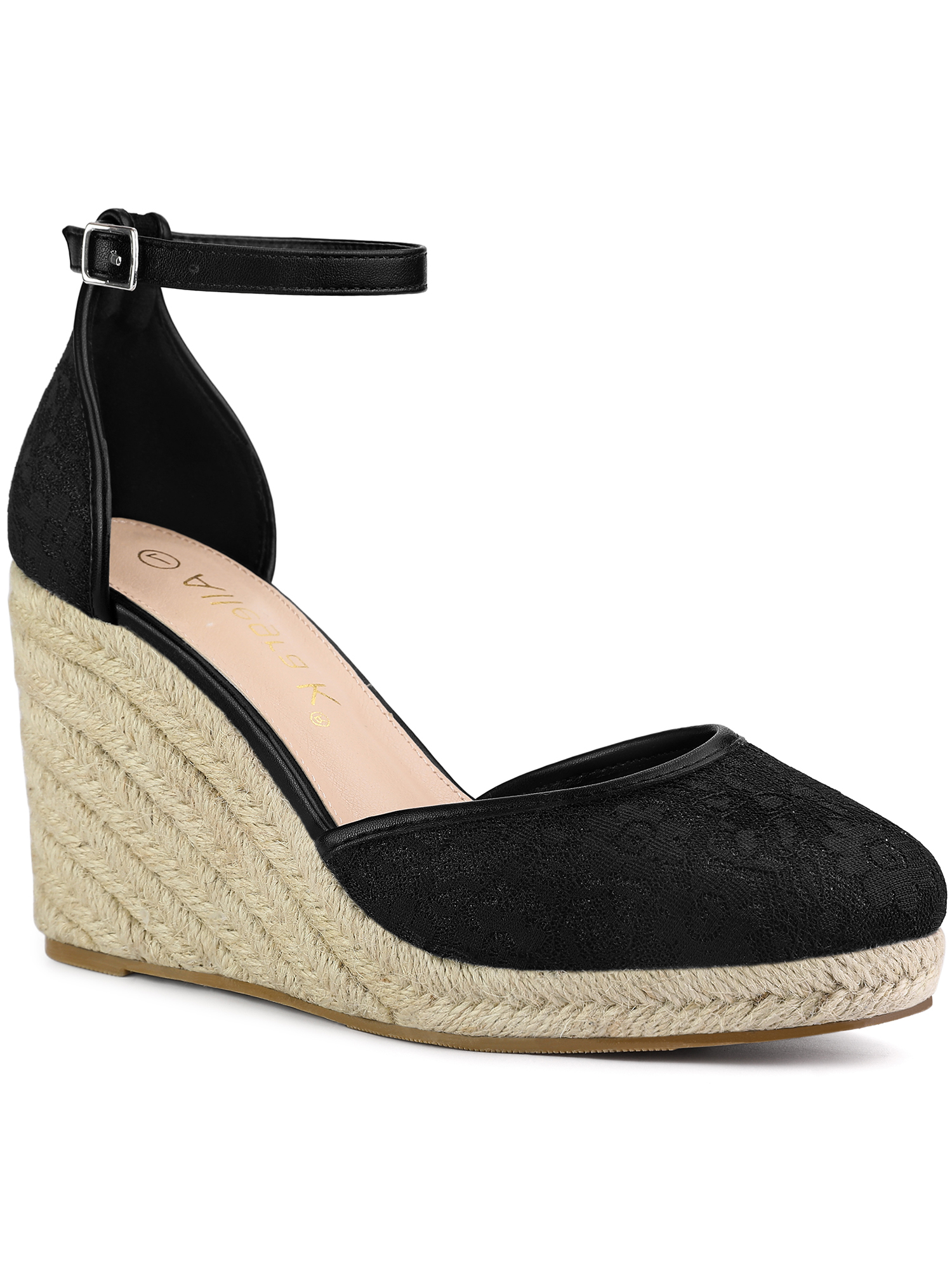 Time and Tru Women's Espadrille Platform Footbed Sandals
