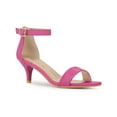 thumbnail image 1 of BLISSFUL STEP Women's Shoes Kitten Heel Ankle Strap Open Toe Sandals Hot Pink 8.5, 1 of 7