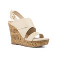 thumbnail image 1 of BLISSFUL STEP Women's Sandals Platform Heels Ankle Strap Wedges Sandals Beige 8, 1 of 7