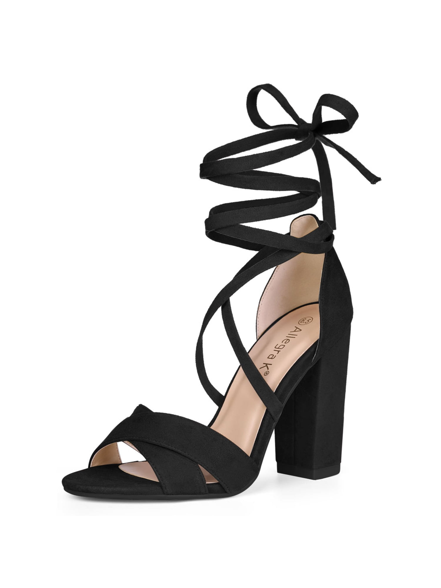 Criss cross block heels sale