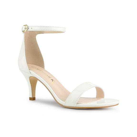 BLISSFUL STEP Women's Sandals Stiletto Heels Ankle Strap Open Toe Sandals