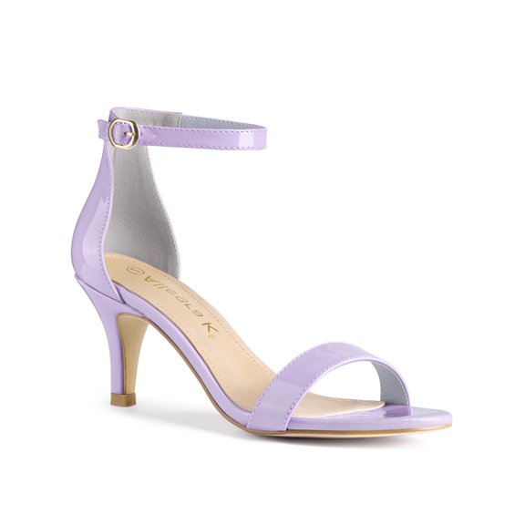 BLISSFUL STEP Women's Sandals Stiletto Heels Ankle Strap Open Toe Sandals