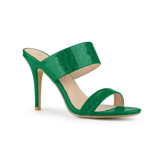 BLISSFUL STEP Women's Sandals Stiletto Heels Open Toe Slide Sandals