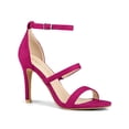 thumbnail image 1 of BLISSFUL STEP Women's Shoes Faux Suede Stiletto High Heel Open Toe Adjustable Ankle Strap Sandals  Hot Pink 10, 1 of 7