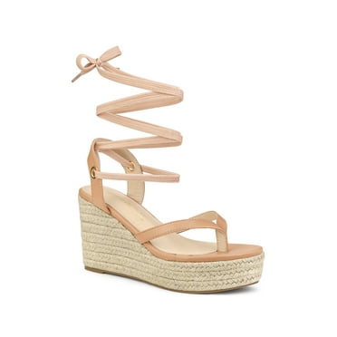 Allegra K Women's Sandals Strappy Platform Slingback Flip Flops Wedge Sandals
