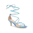thumbnail image 1 of BLISSFUL STEP Women's Sandals Strappy Tie Dye Kitten Heels Lace up Sandals, 1 of 7