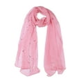 thumbnail image 1 of INSPIRE CHIC Women's Scarf Chiffon Sunscreen Swimwear Long Floral Wrap Shawls Pink, 1 of 7