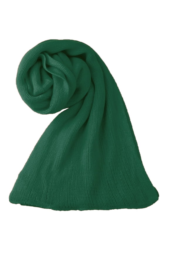 Women's Scarf Stylish Knitted Long Rectangle Shape Warm Winter Scarf Dark Green 180x30cm/71x12"