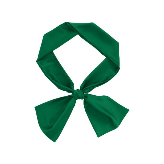 INSPIRE CHIC Women's Scarves Solid Color Kerchief Silky Scarves Long Neck Wraps Dark Green