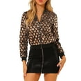 thumbnail image 1 of INSPIRE CHIC Women's  Sequin Stand Collar Long Sleeve Zipper Cropped Bomber Jacket L Gold, 1 of 7
