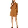 thumbnail image 1 of Allegra K Women's Shirtdress with Belt Casual Button Down Satin Shirt Dress, 1 of 6