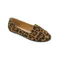 thumbnail image 1 of BLISSFUL STEP Women's Flats Faux Suede Round Toe Slip on Ballet Flats Leopard 7, 1 of 7