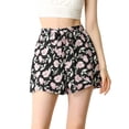 thumbnail image 1 of Allegra K Women's Shorts Casual Elastic Waist Summer Beach Floral Shorts, 1 of 6